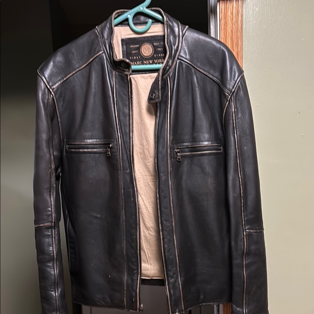 Marc New York cafe racer leather jacket
